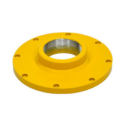 Mounting flange for elevated heliport lights