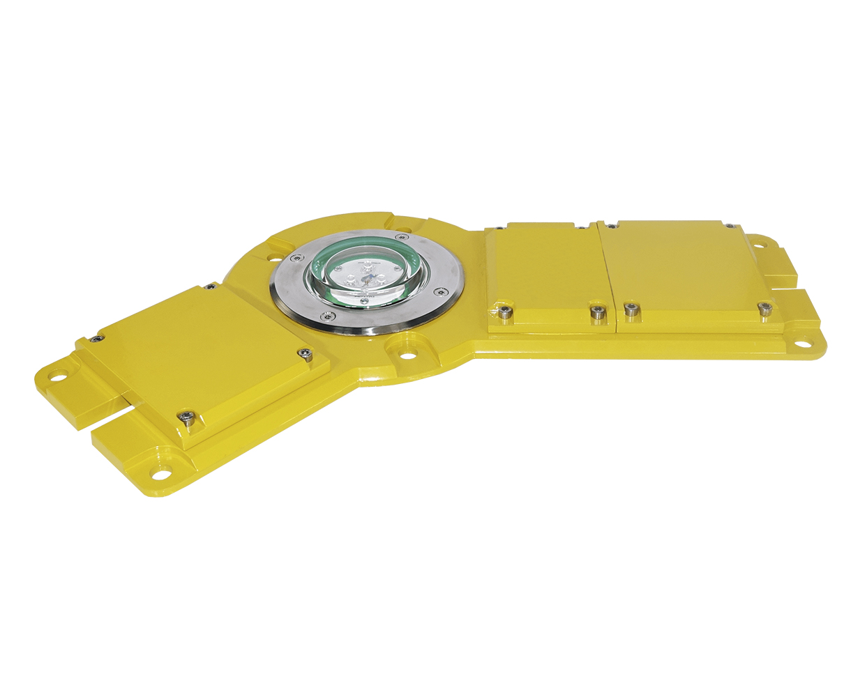 Heliport Flat Light FD model with two junction boxes, for corners at 135°