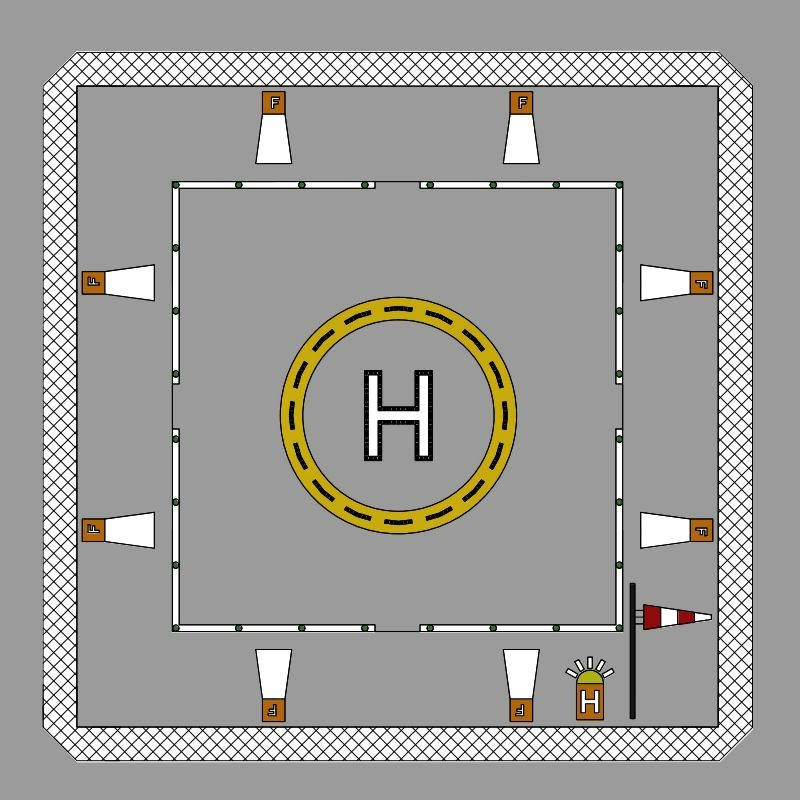 Offshore helideck lighting system