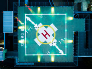 bacau sju heliport lighting system
